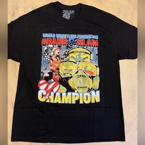 Mens Spark And Enjoy WWF Wrestling Shawn Michaels Graphic T Shirt Black Size XL